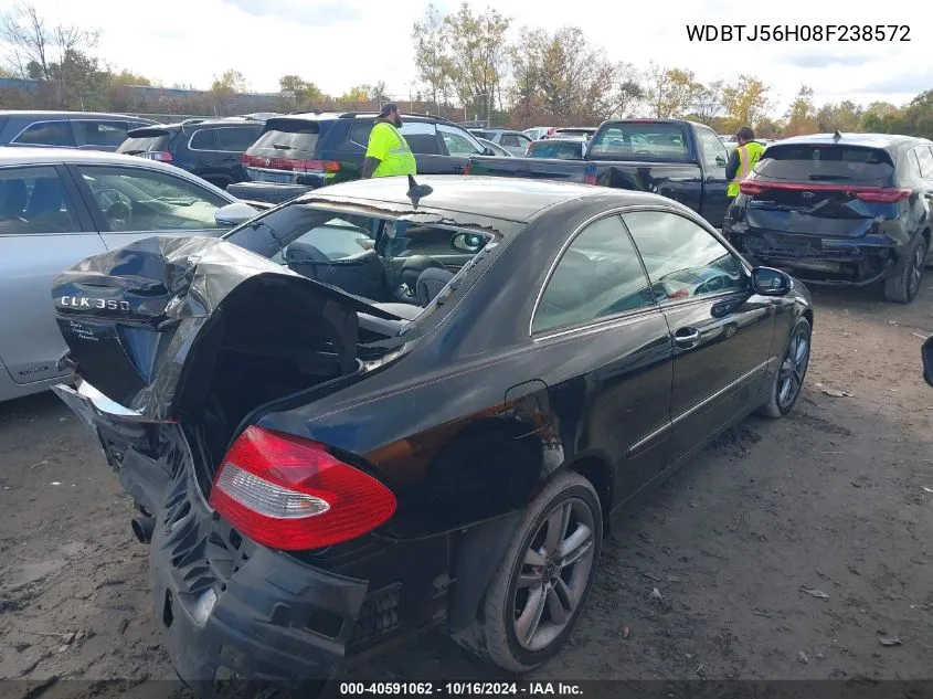 2008 Mercedes-Benz Clk 350 VIN: WDBTJ56H08F238572 Lot: 40591062