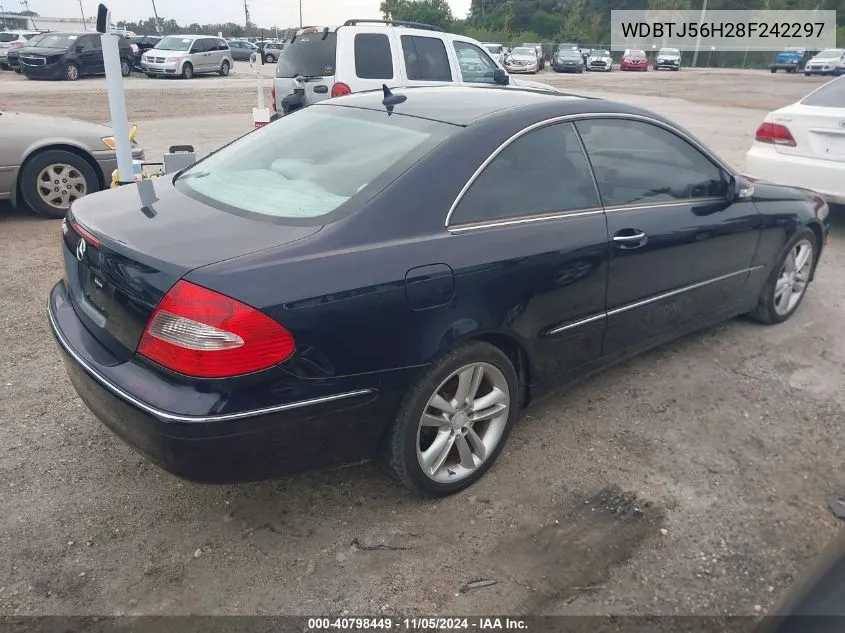 2008 Mercedes-Benz Clk 350 VIN: WDBTJ56H28F242297 Lot: 40798449