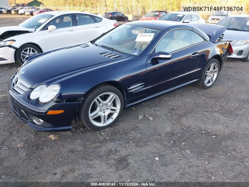 2008 Mercedes-Benz Sl 550 VIN: WDBSK71F48F136704 Lot: 40818745