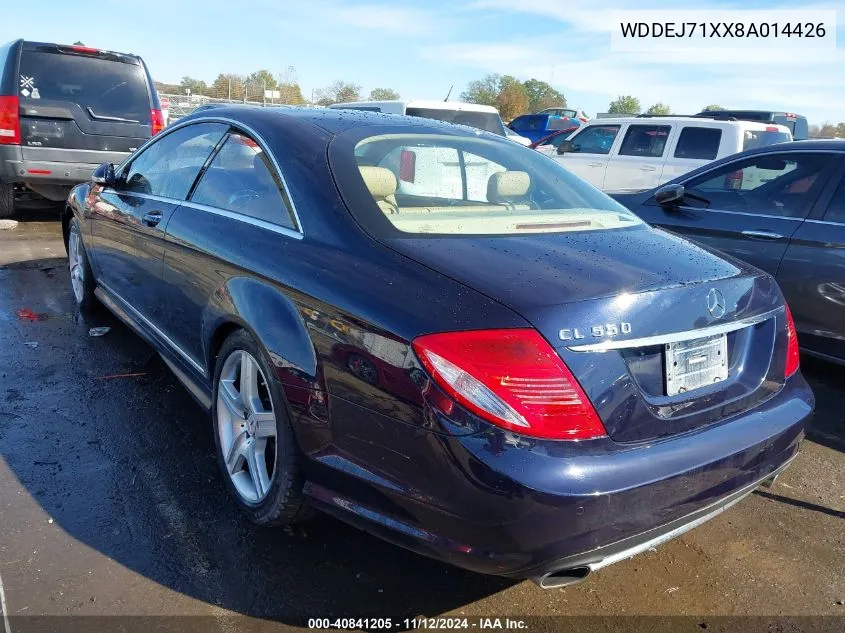 2008 Mercedes-Benz Cl 550 VIN: WDDEJ71XX8A014426 Lot: 40841205