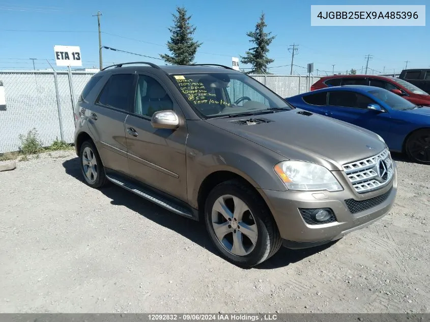 2009 Mercedes-Benz Ml320 VIN: 4JGBB25EX9A485396 Lot: 12092832