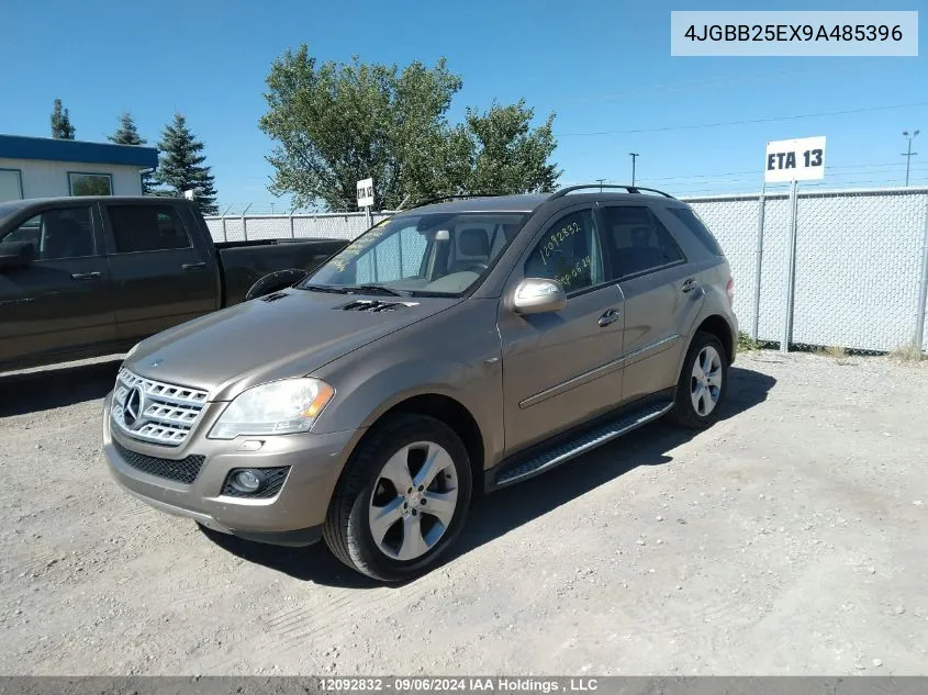 2009 Mercedes-Benz Ml320 VIN: 4JGBB25EX9A485396 Lot: 12092832