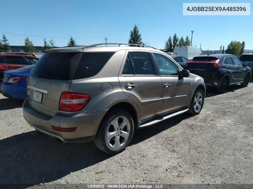 2009 Mercedes-Benz Ml320 VIN: 4JGBB25EX9A485396 Lot: 12092832