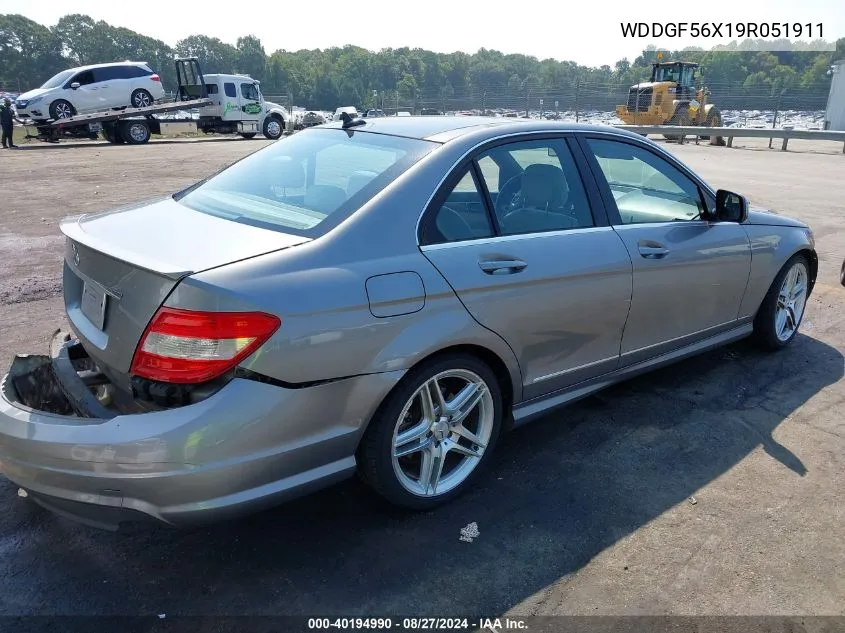 2009 Mercedes-Benz C 350 Sport VIN: WDDGF56X19R051911 Lot: 40194990