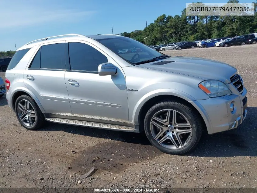 2009 Mercedes-Benz Ml 63 Amg 4Matic VIN: 4JGBB77E79A472356 Lot: 40215876