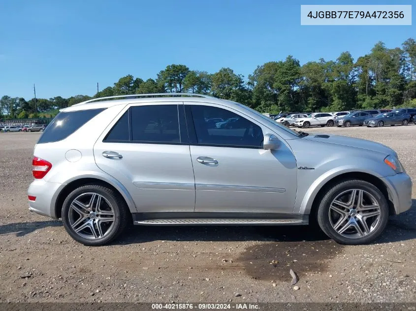 2009 Mercedes-Benz Ml 63 Amg 4Matic VIN: 4JGBB77E79A472356 Lot: 40215876