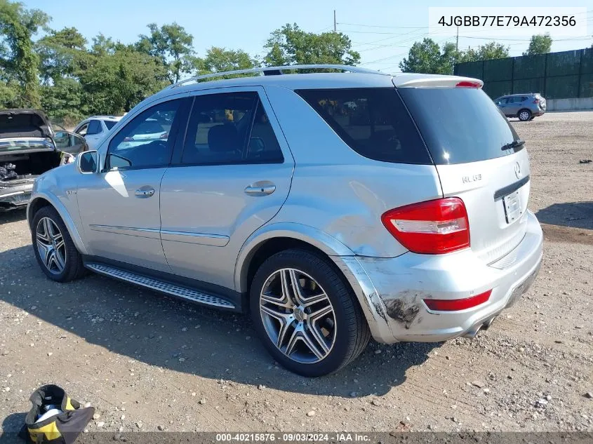 2009 Mercedes-Benz Ml 63 Amg 4Matic VIN: 4JGBB77E79A472356 Lot: 40215876