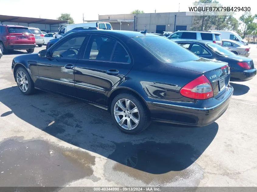 2009 Mercedes-Benz E 350 4Matic VIN: WDBUF87X79B429430 Lot: 40344990