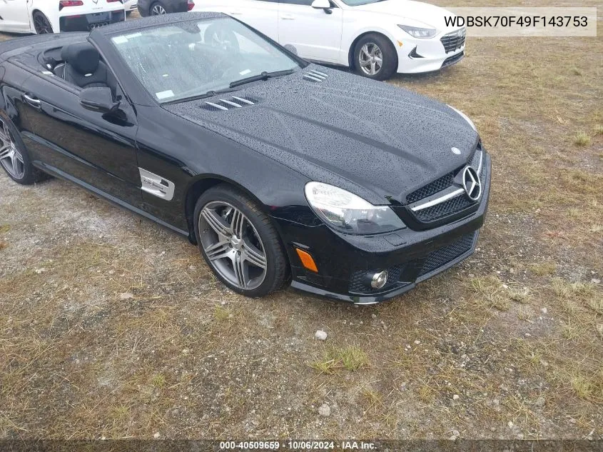 2009 Mercedes-Benz Sl 63 Amg VIN: WDBSK70F49F143753 Lot: 40509659