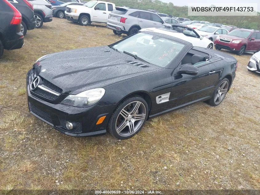 2009 Mercedes-Benz Sl 63 Amg VIN: WDBSK70F49F143753 Lot: 40509659