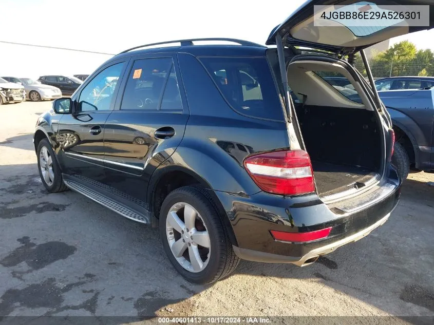 2009 Mercedes-Benz Ml 350 4Matic VIN: 4JGBB86E29A526301 Lot: 40601413