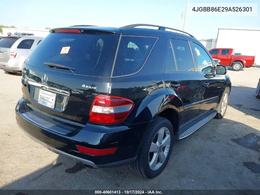 2009 Mercedes-Benz Ml 350 4Matic VIN: 4JGBB86E29A526301 Lot: 40601413