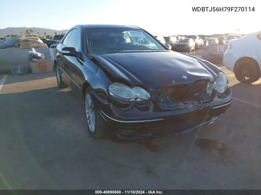 2009 Mercedes-Benz Clk 350 VIN: WDBTJ56H79F270114 Lot: 40890688