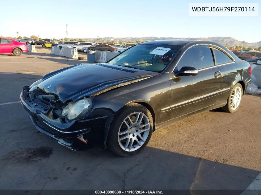 2009 Mercedes-Benz Clk 350 VIN: WDBTJ56H79F270114 Lot: 40890688