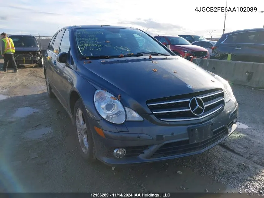 2010 Mercedes-Benz R 350 Bluetec VIN: 4JGCB2FE6AA102089 Lot: 12156289