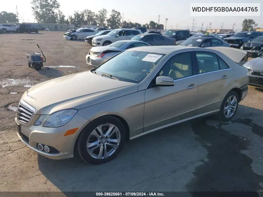 2010 Mercedes-Benz E 350 VIN: WDDHF5GB0AA044765 Lot: 39825661