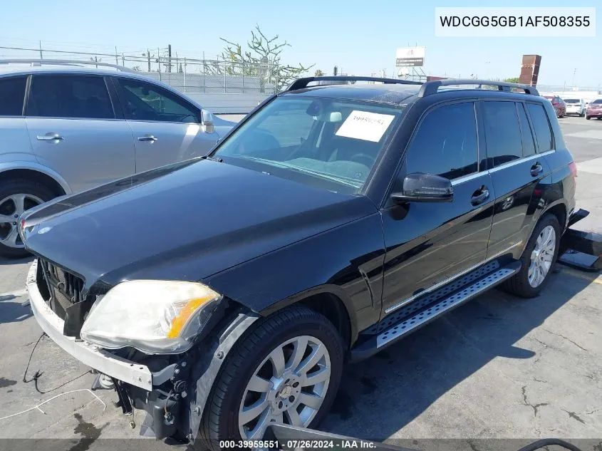 2010 Mercedes-Benz Glk 350 VIN: WDCGG5GB1AF508355 Lot: 39959551