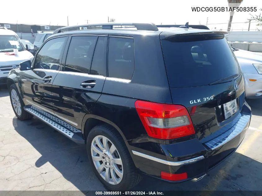 2010 Mercedes-Benz Glk 350 VIN: WDCGG5GB1AF508355 Lot: 39959551