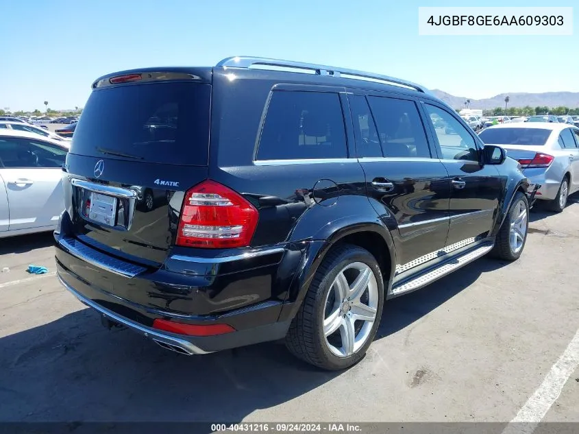 2010 Mercedes-Benz Gl 550 4Matic VIN: 4JGBF8GE6AA609303 Lot: 40431216