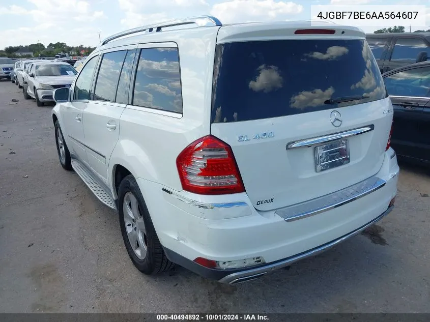 2010 Mercedes-Benz Gl 450 4Matic VIN: 4JGBF7BE6AA564607 Lot: 40494892