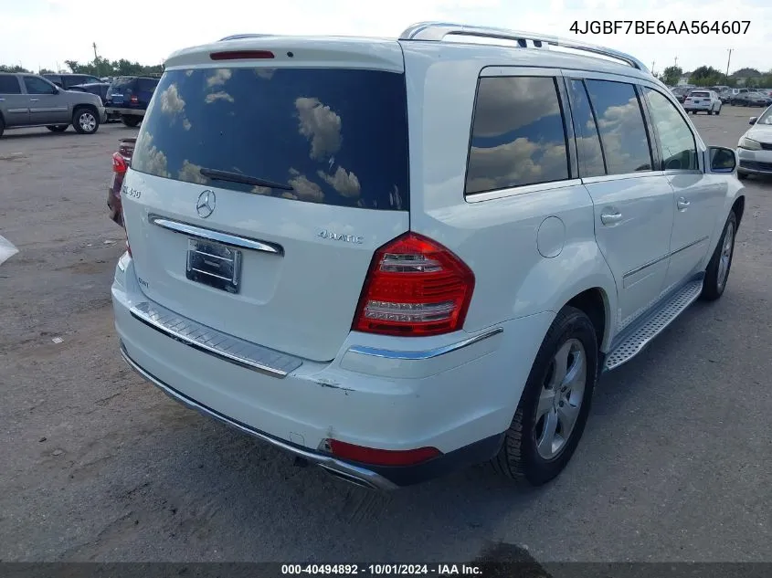 2010 Mercedes-Benz Gl 450 4Matic VIN: 4JGBF7BE6AA564607 Lot: 40494892