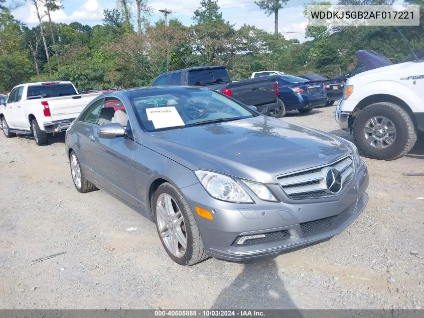 2010 Mercedes-Benz E 350 VIN: WDDKJ5GB2AF017221 Lot: 40505888