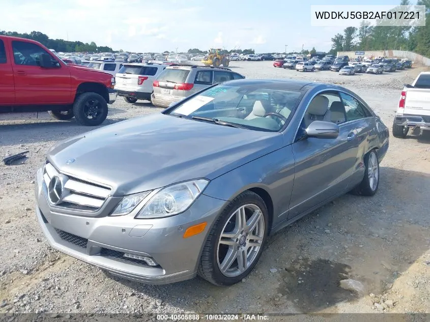 2010 Mercedes-Benz E 350 VIN: WDDKJ5GB2AF017221 Lot: 40505888