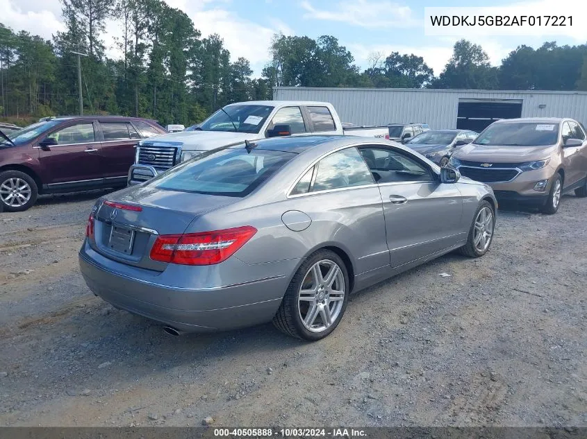 2010 Mercedes-Benz E 350 VIN: WDDKJ5GB2AF017221 Lot: 40505888