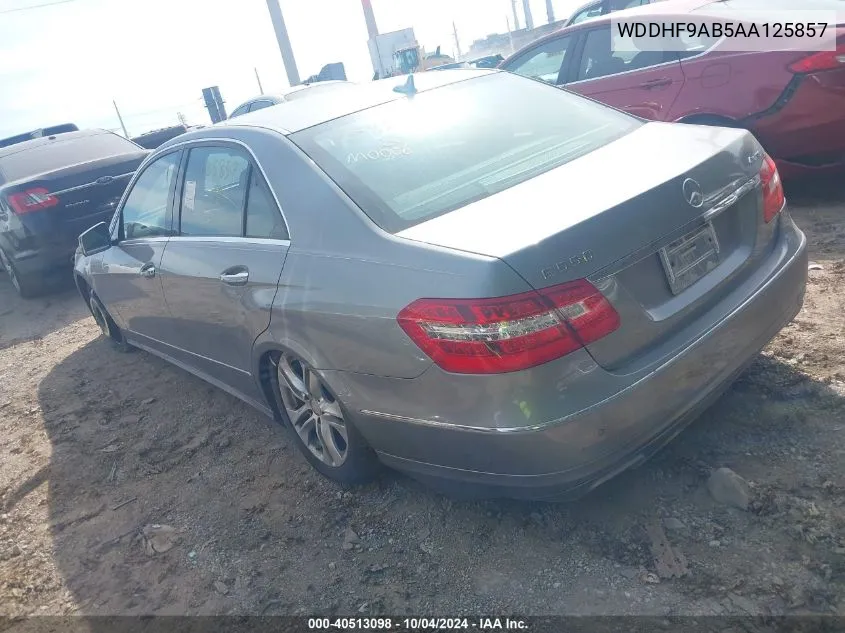 2010 Mercedes-Benz E 550 4Matic VIN: WDDHF9AB5AA125857 Lot: 40513098