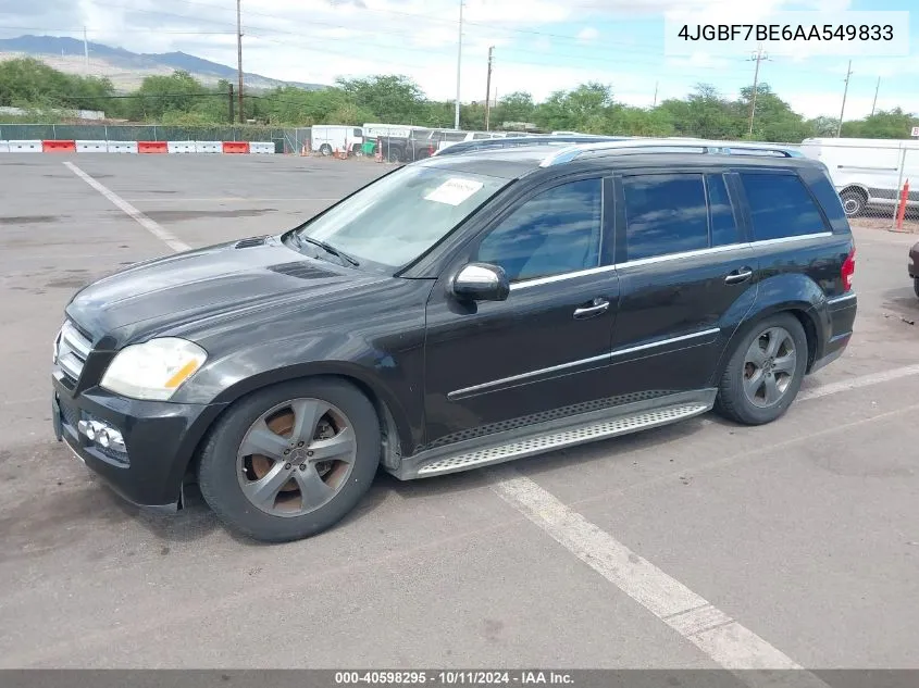 2010 Mercedes-Benz Gl 450 4Matic VIN: 4JGBF7BE6AA549833 Lot: 40598295