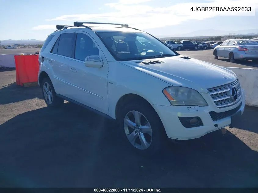 2010 Mercedes-Benz Ml 350 Bluetec 4Matic VIN: 4JGBB2FB6AA592633 Lot: 40822800