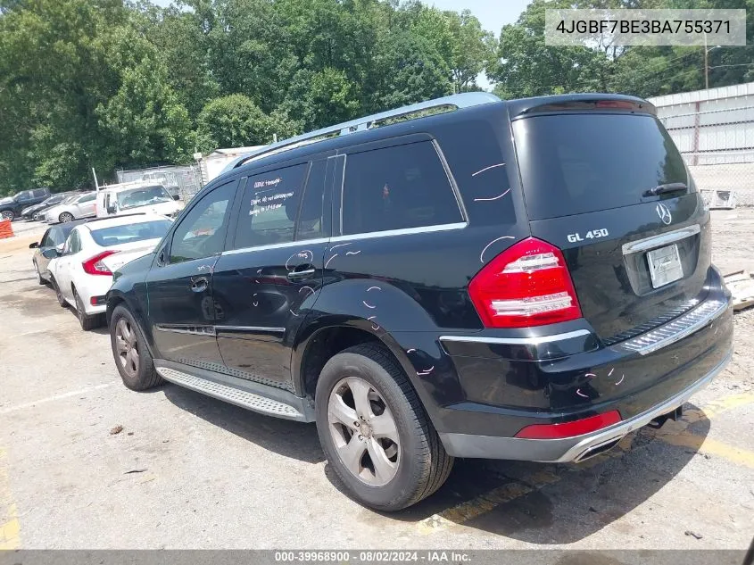 2011 Mercedes-Benz Gl 450 4Matic VIN: 4JGBF7BE3BA755371 Lot: 39968900