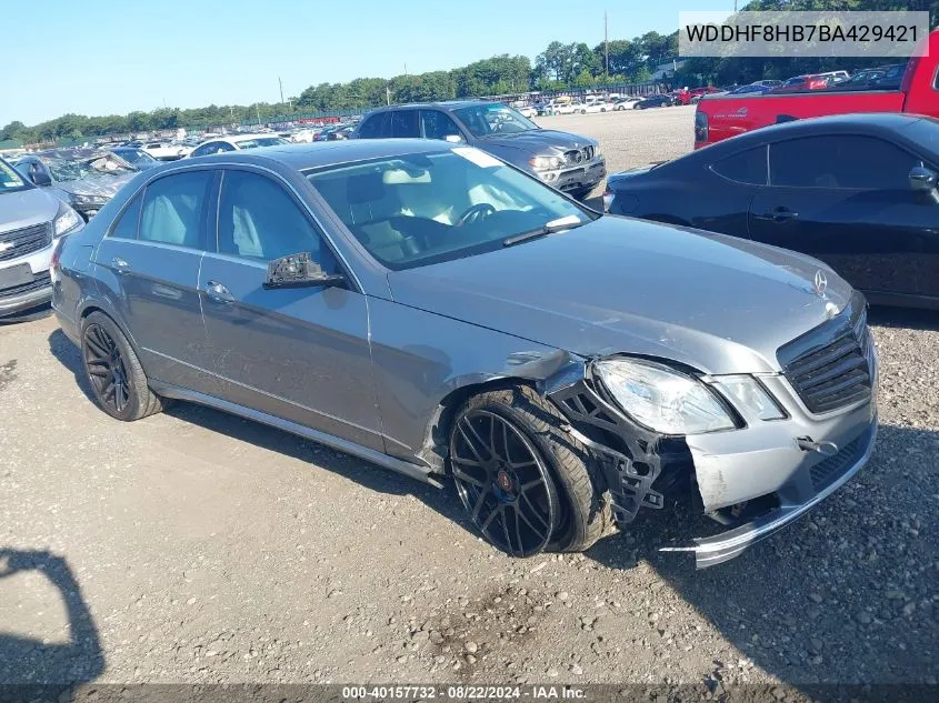 2011 Mercedes-Benz E 350 4Matic VIN: WDDHF8HB7BA429421 Lot: 40157732