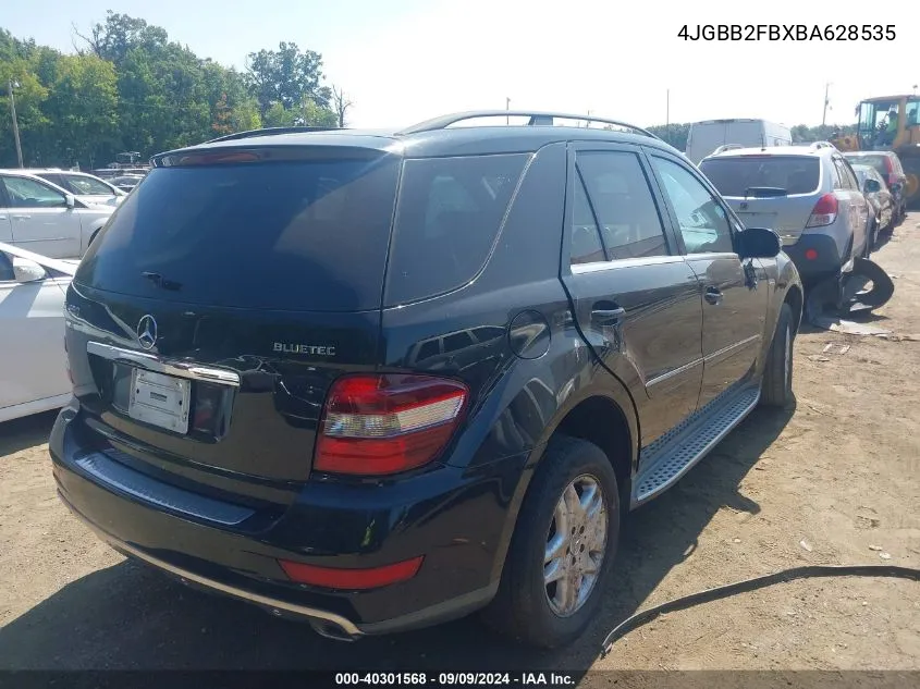 2011 Mercedes-Benz Ml 350 Bluetec 4Matic VIN: 4JGBB2FBXBA628535 Lot: 40301568