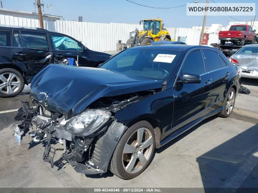 WDDHF5GB0BA367229 2011 Mercedes-Benz E 350