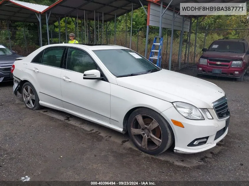 2011 Mercedes-Benz E 350 4Matic VIN: WDDHF8HB9BA387771 Lot: 40396494