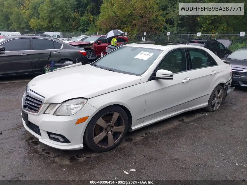 2011 Mercedes-Benz E 350 4Matic VIN: WDDHF8HB9BA387771 Lot: 40396494