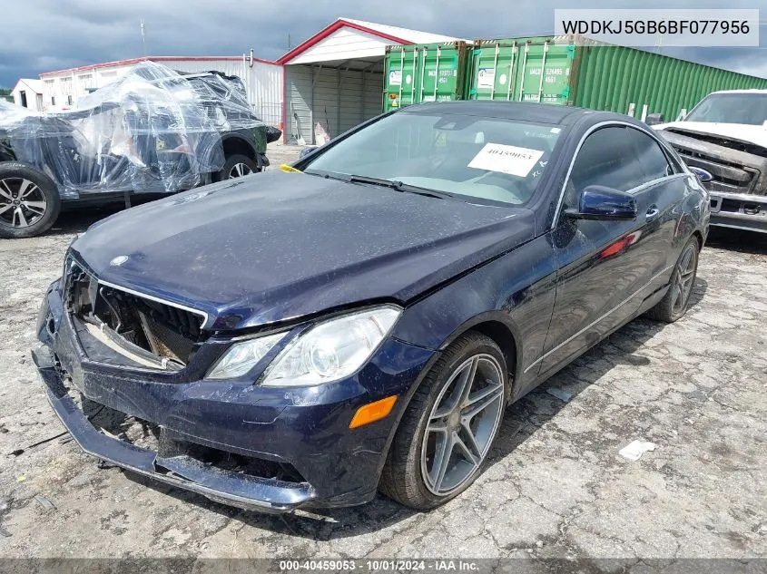 2011 Mercedes-Benz E 350 VIN: WDDKJ5GB6BF077956 Lot: 40459053