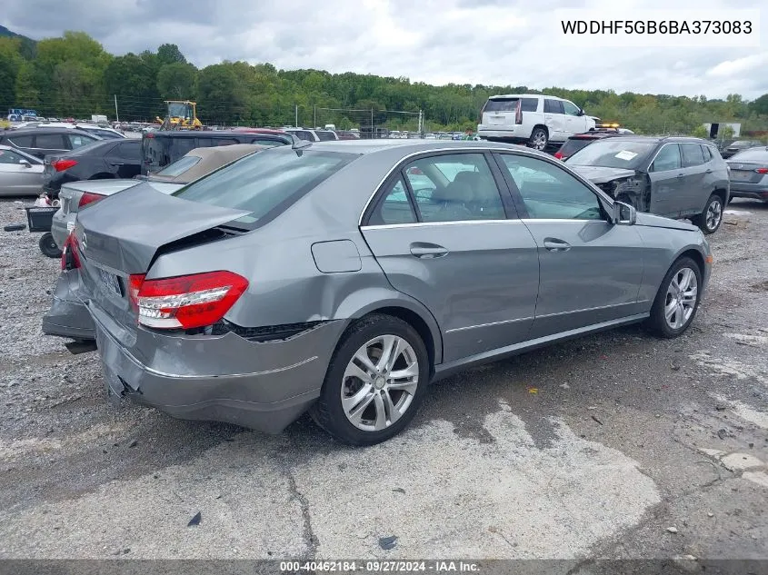 2011 Mercedes-Benz E 350 VIN: WDDHF5GB6BA373083 Lot: 40462184