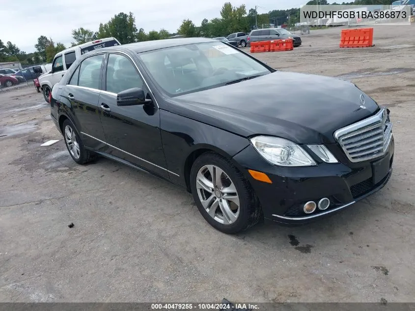 2011 Mercedes-Benz E 350 VIN: WDDHF5GB1BA386873 Lot: 40479255