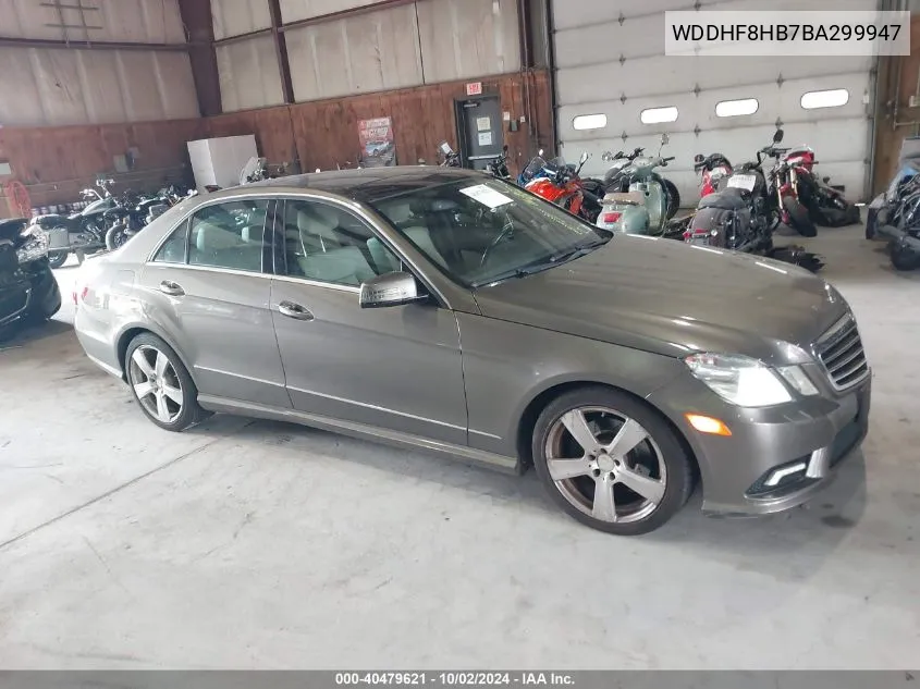 2011 Mercedes-Benz E 350 4Matic VIN: WDDHF8HB7BA299947 Lot: 40479621