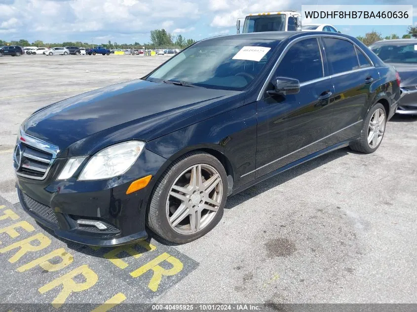 2011 Mercedes-Benz E 350 4Matic VIN: WDDHF8HB7BA460636 Lot: 40495925