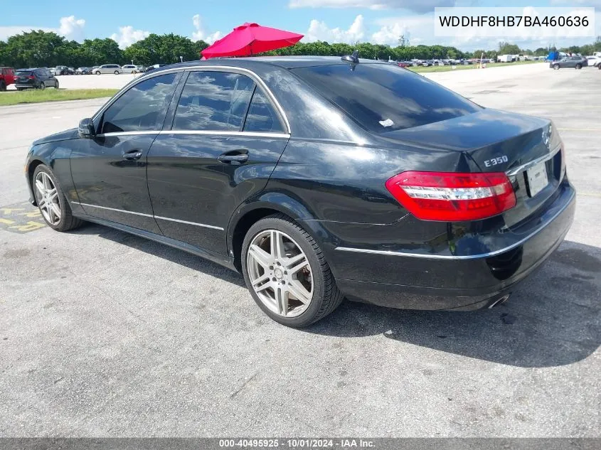 2011 Mercedes-Benz E 350 4Matic VIN: WDDHF8HB7BA460636 Lot: 40495925