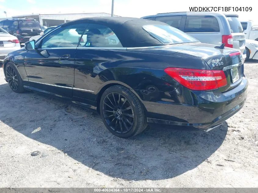 2011 Mercedes-Benz E 550 VIN: WDDKK7CF1BF104109 Lot: 40634364