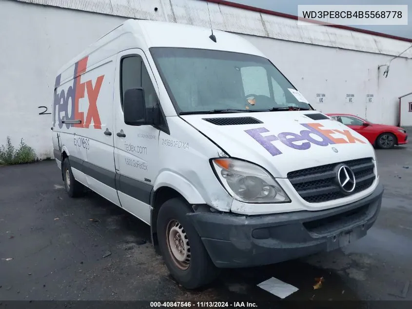 2011 Mercedes-Benz Sprinter 2500 High Roof VIN: WD3PE8CB4B5568778 Lot: 40847546