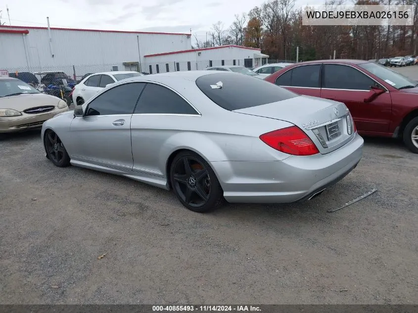 2011 Mercedes-Benz Cl 550 4Matic VIN: WDDEJ9EBXBA026156 Lot: 40855493