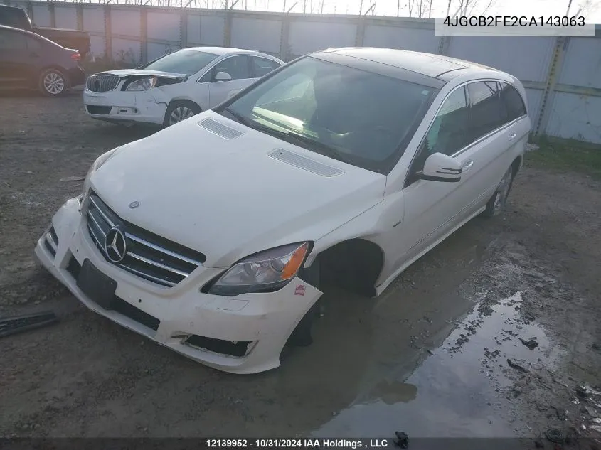 2012 Mercedes-Benz R 350 Bluetec VIN: 4JGCB2FE2CA143063 Lot: 12139952