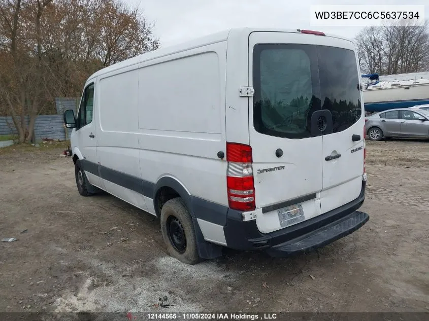 2012 Mercedes-Benz Sprinter S VIN: WD3BE7CC6C5637534 Lot: 12144565