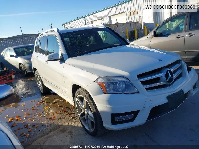 2012 Mercedes-Benz Glk 350 4Matic VIN: WDCGG8HB0CF883303 Lot: 12150573