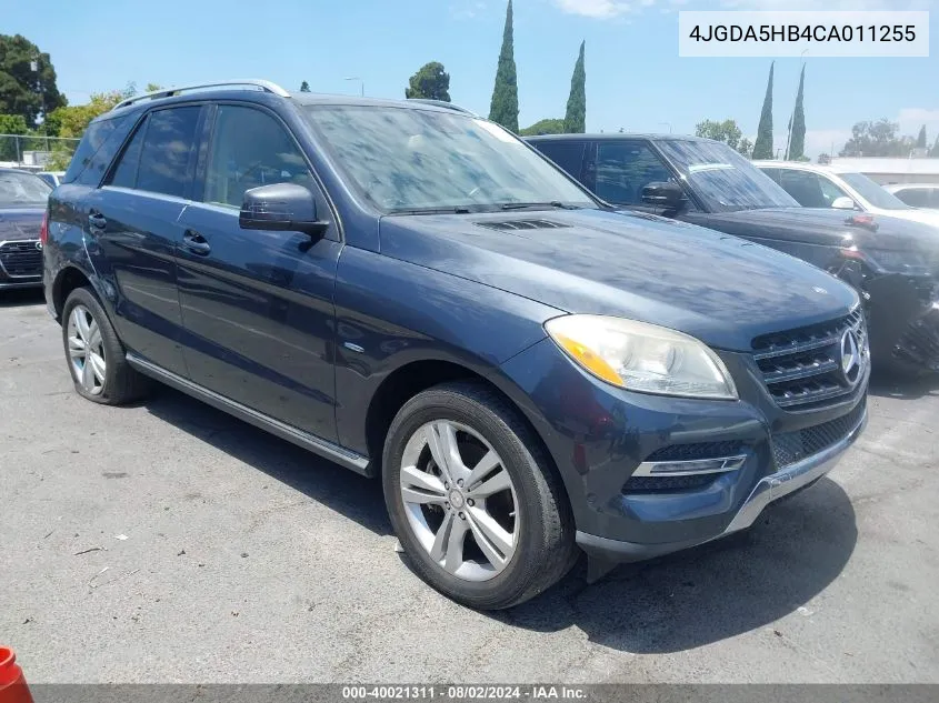 2012 Mercedes-Benz Ml 350 4Matic VIN: 4JGDA5HB4CA011255 Lot: 40021311